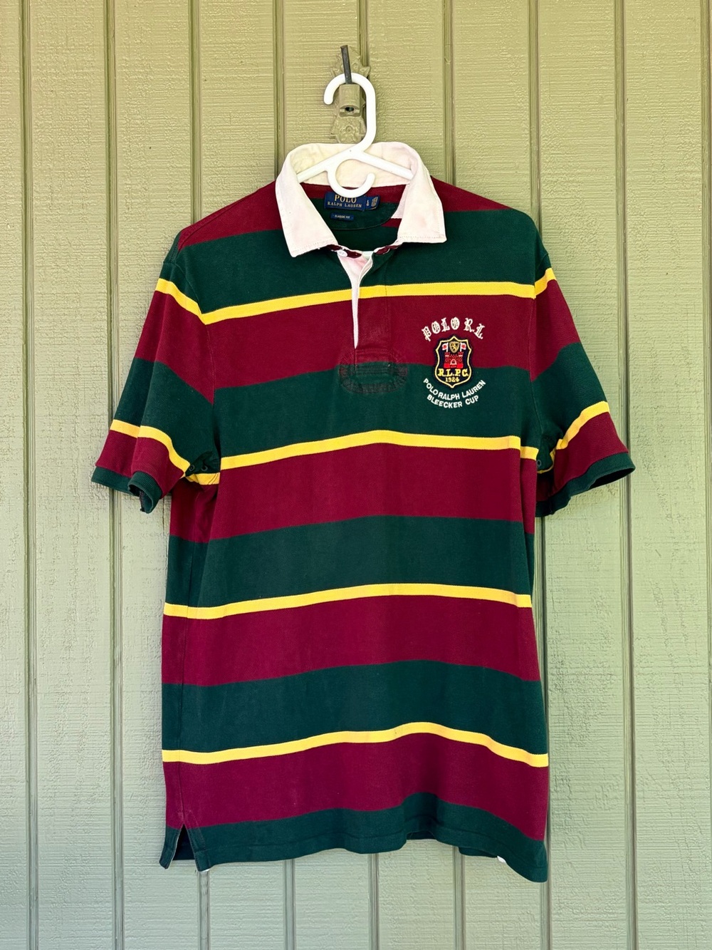 Polo Ralph Lauren Bleecker Cup Striped Crest Polo Shirt L